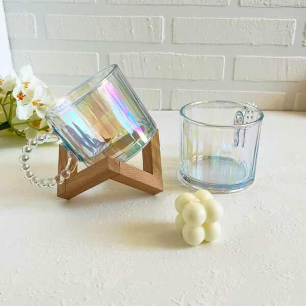 لیوان دسته مرواریدی هولوگرامی (پک 2عددی)