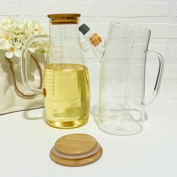 روغن‌ریز پیرکس درب بامبو کج