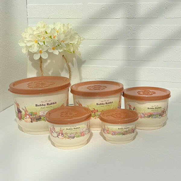 ظرف غذا بابی رابیت 5 تکه متوسط