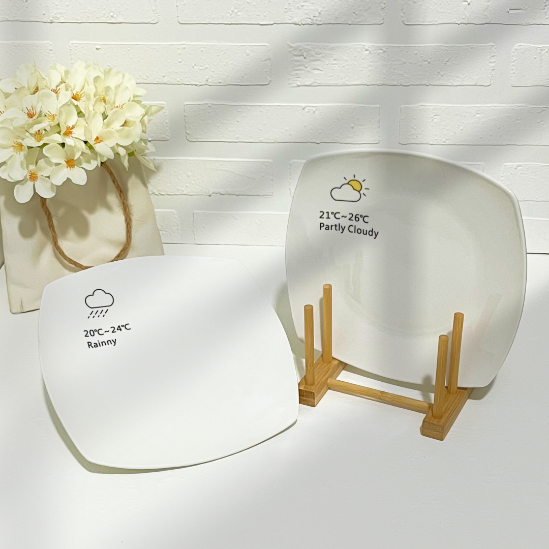 بشقاب فانتزی سرامیکی طرح آب و هوا بشقاب فانتزی سرامیکی طرح آب و هوا