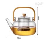 قوری پیرکس دسته بامبو 1/5 لیتری