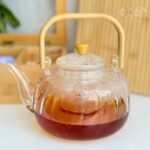 قوری پیرکس شیاردار دسته بامبو