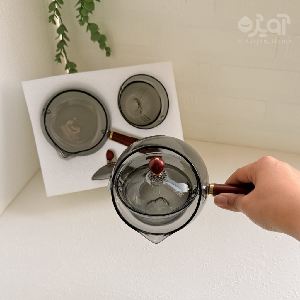 قوری ژاپنی 360 درجه پیرکس دمنوش خوری