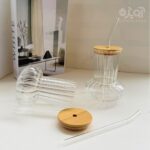 لیوان اسموتی پیرکس درب بامبو 450میل پینترستی