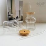 لیوان اسموتی پیرکس درب بامبو 350میل پینترستی