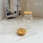 لیوان اسموتی پیرکس درب بامبو 350میل پینترستی