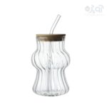 لیوان اسموتی پیرکس درب بامبو 350میل پینترستی