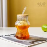 لیوان اسموتی پیرکس درب بامبو 350میل پینترستی