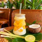 لیوان اسموتی پیرکس درب بامبو 450 میل آبشاری