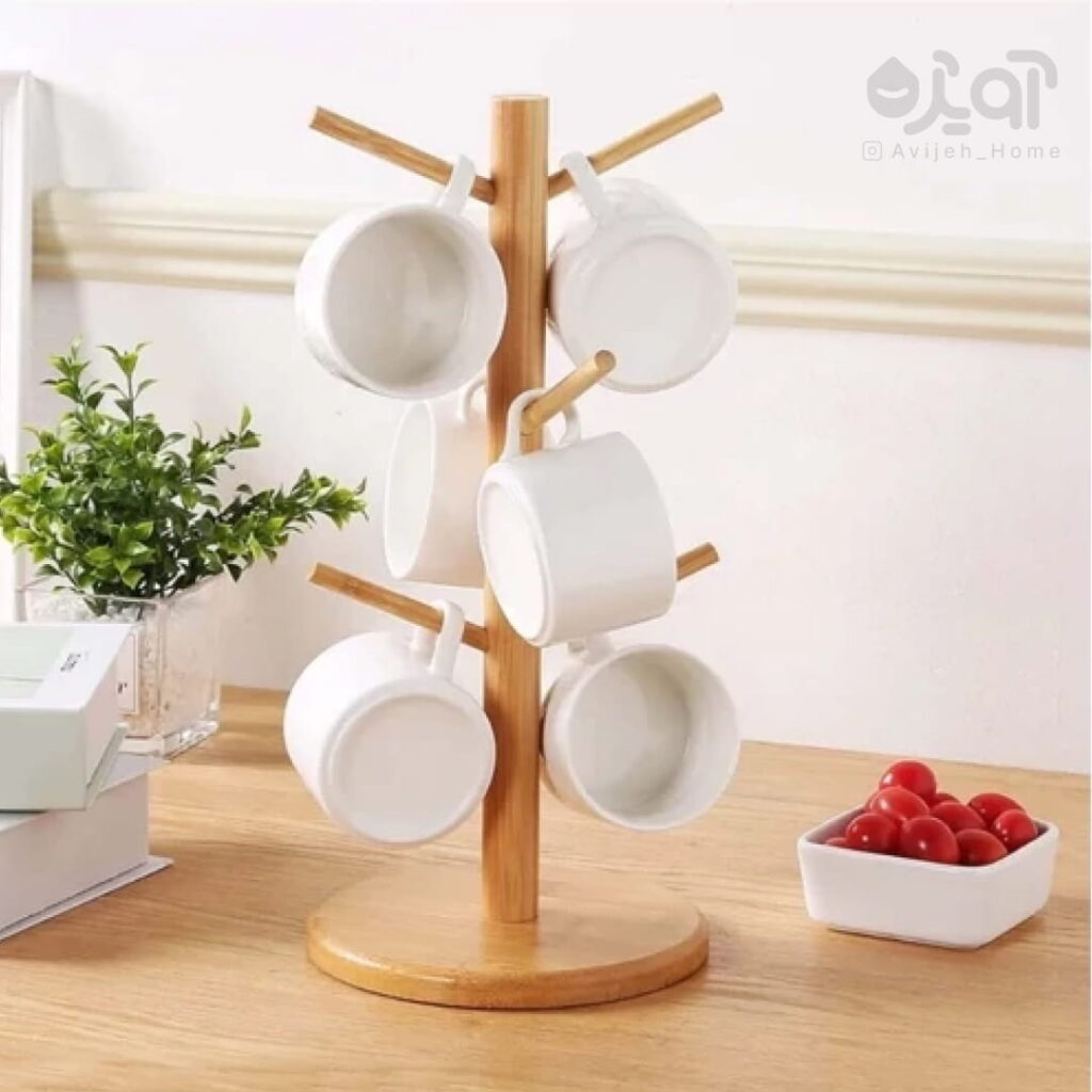 استند لیوان بامبو 6 شاخه